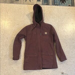 Carhartt Sherpa lined long hooded Jacket